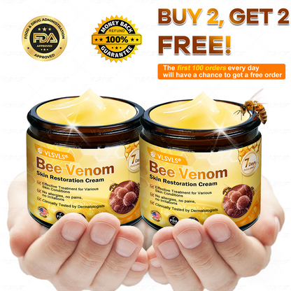 Made and Shipped from USA ✨ VLSVLS® Bee Venom Skin Restoration Cream with Collagen & Matrixyl 3000 | Obesity🔥 Sagging Skin, Fine Lines, Loss of Firmness, Flat Bust, Drooping Hips, and More🔥 LAST DAY 80% OFF 🗽