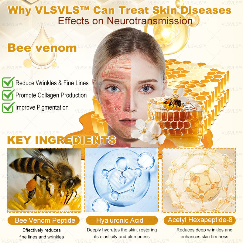 Made and Shipped from USA ✨ VLSVLS® Bee Venom Skin Restoration Cream with Collagen & Matrixyl 3000 | Obesity🔥 Sagging Skin, Fine Lines, Loss of Firmness, Flat Bust, Drooping Hips, and More🔥 LAST DAY 80% OFF 🗽