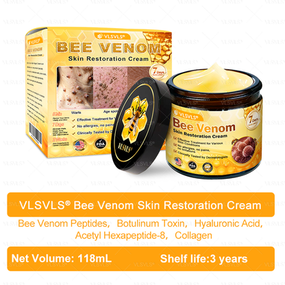 Made and Shipped from USA ✨ VLSVLS® Bee Venom Skin Restoration Cream with Collagen & Matrixyl 3000 | Obesity🔥 Sagging Skin, Fine Lines, Loss of Firmness, Flat Bust, Drooping Hips, and More🔥 LAST DAY 80% OFF 🗽
